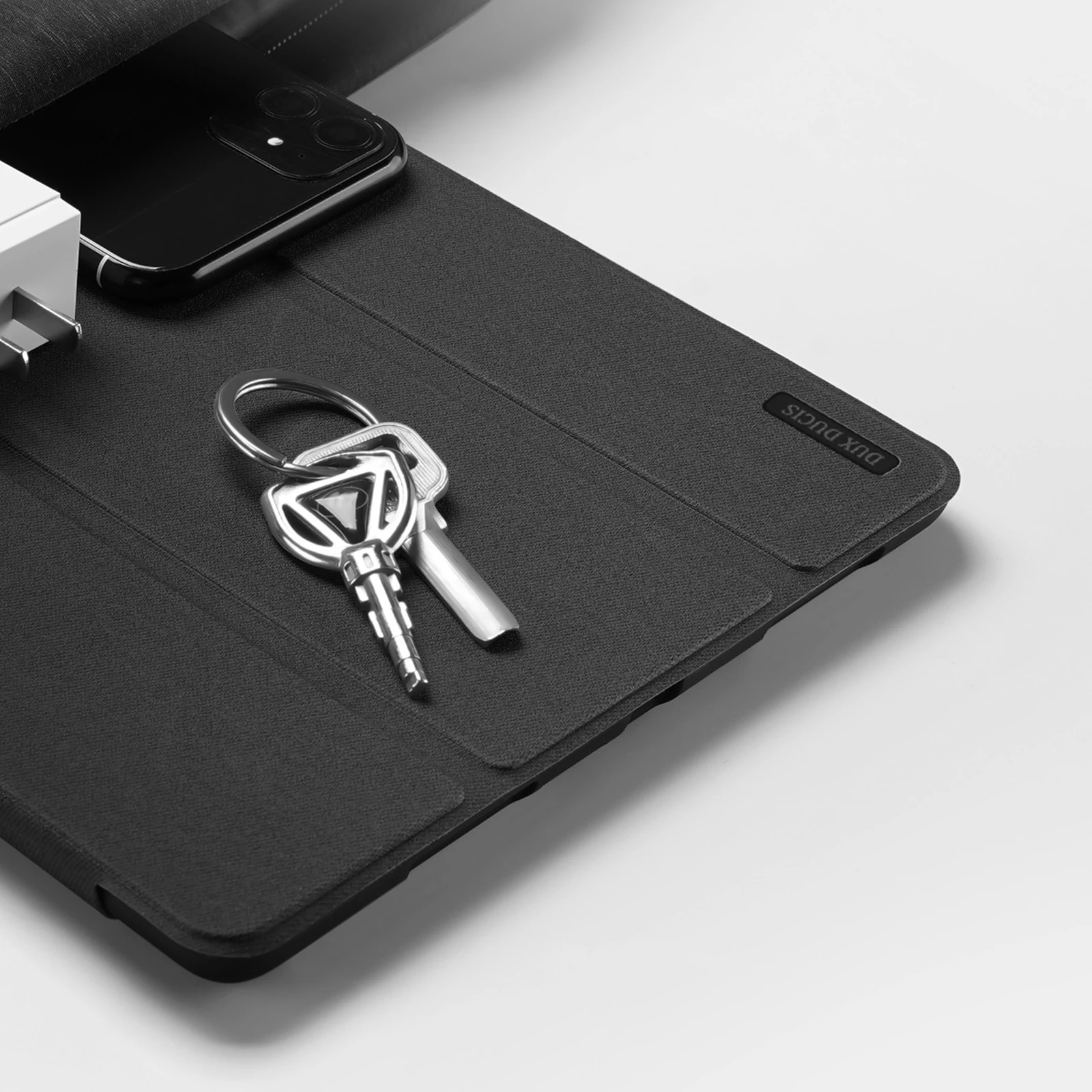 Mbështjellës tablet Dux Ducis Domo për iPad Pro 11" (2024), lëkurë ekologjike, e zezë
