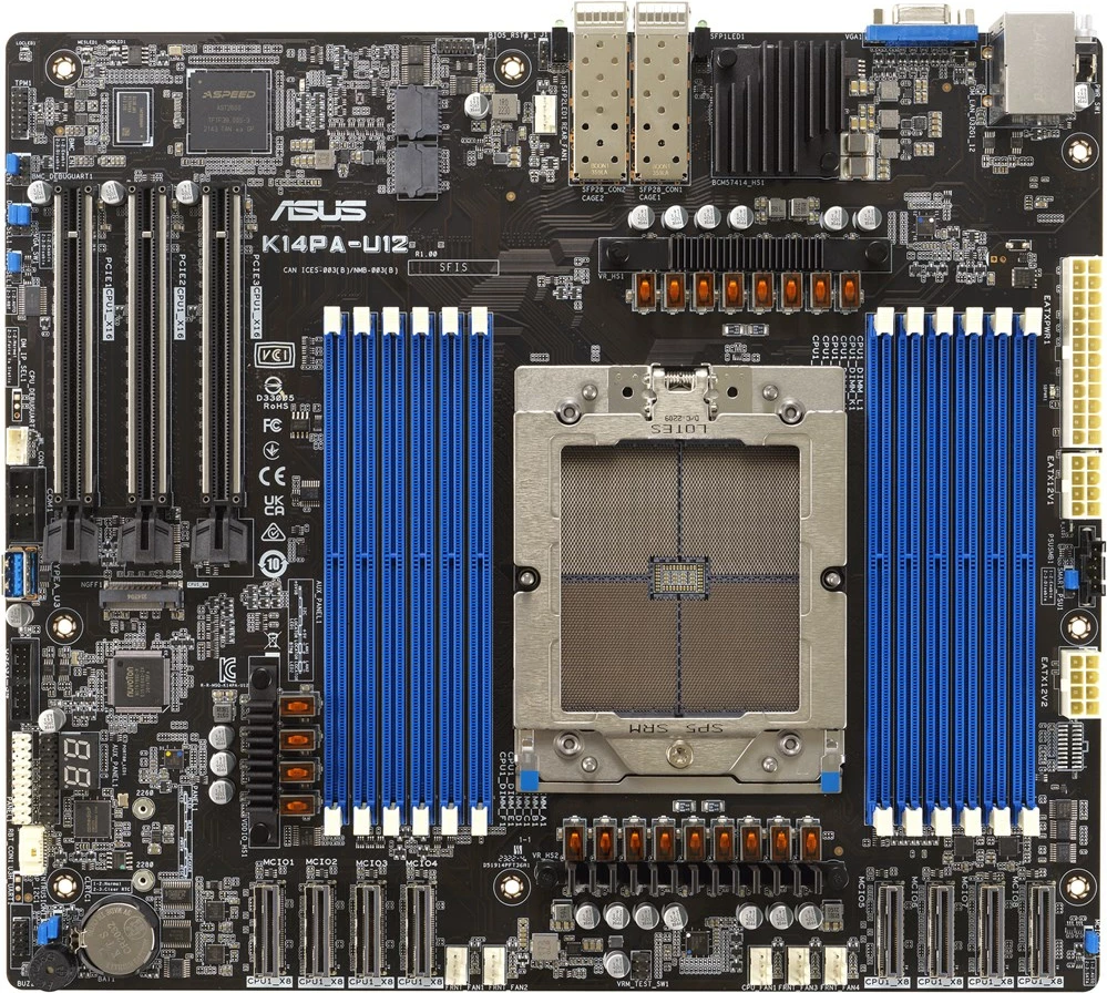 Pllakë amë ASUS K14PA-U12/ASMB11, Socket SP5, SSI CEB