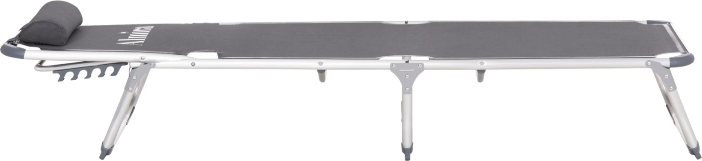 Shezlong plazhi i rëndë, alumin, tekstilene gri, ALMIRA FH5054.10, 187x59x78cm