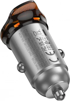 Karikues veture HOCO NZ16B QC/PD 45W 3A, 2x USB-C, gri