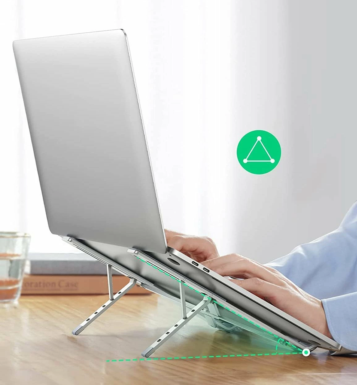 Mbajtëse laptopi Ugreen LP451 8-17\" alumin, e palosshme, me rregullim këndi, argjend