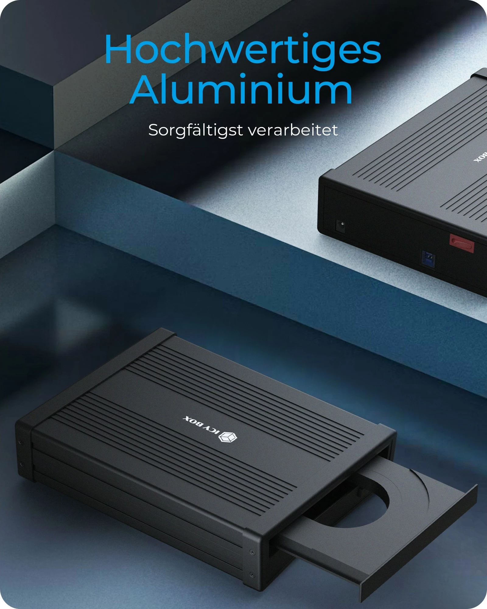 Kasë e jashtme ICY BOX IB-525-U3, 5.25", USB Type-C, e zezë