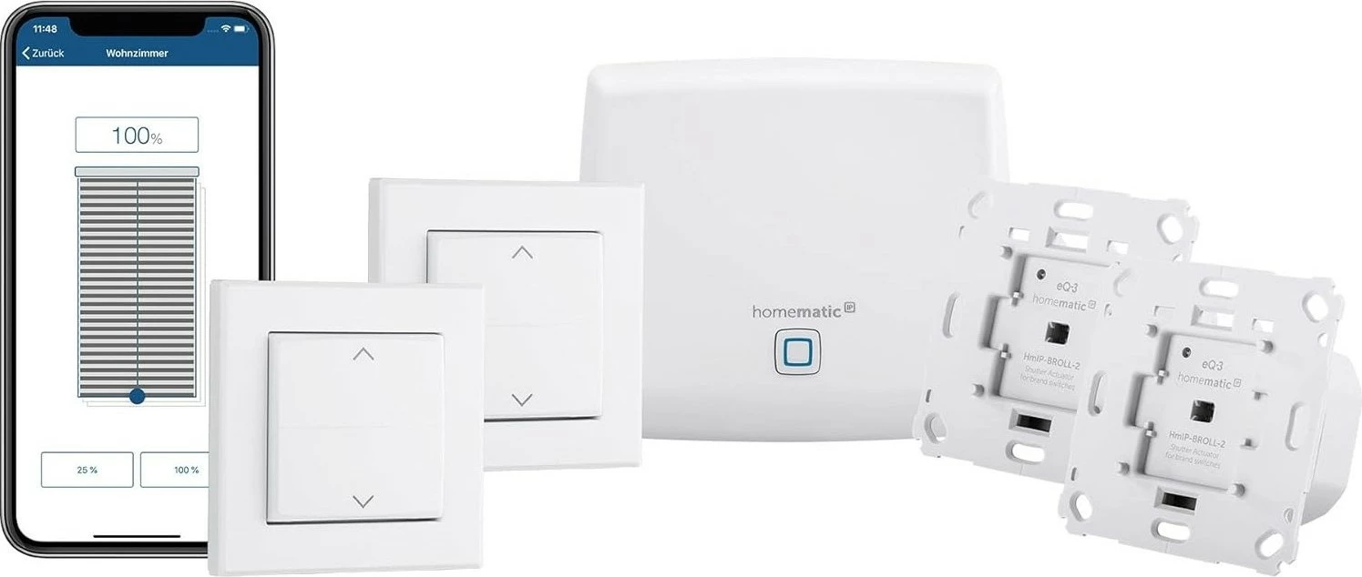 Set i mençur për hije eQ-3 Homematic IP, i bardhë