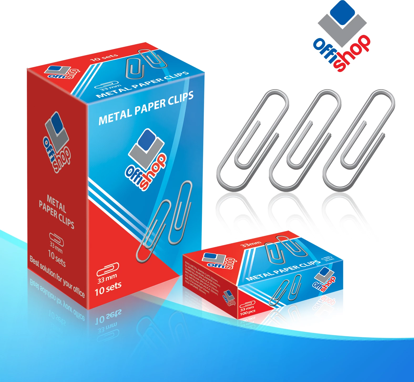 OSH PAPER CLIPS 33mm