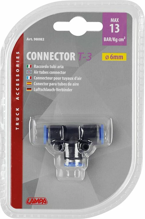 Konektor Ajri T-3 Ø6mm Kamioni