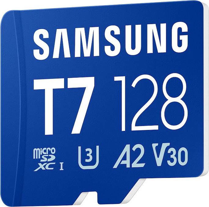 Kartelë memorje microSDXC Samsung T7 128GB, UHS-I U3 V30 A2, 170MB/s, blu