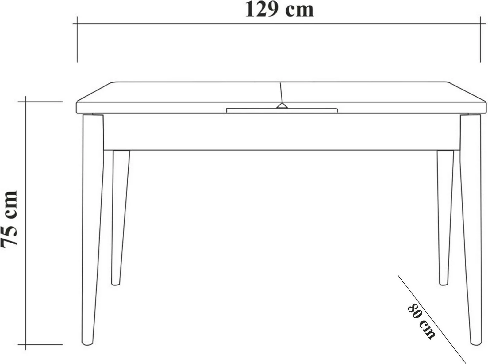 Set tavoline me karrige, e zgjatshme, 5 pjesë, Hanah Home, Vina 1048 - 4 - Atlantic, ngjyrë druri dhe blu e errët