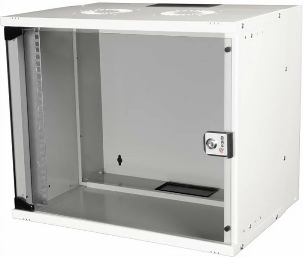 Kabinet rrjeti muror 19" Equip ECO 9U 540x400mm, derë xhami, gri e çelët