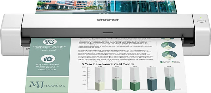 Skaner portativ Brother DSmobile DS-740D, A4, duplex, 600 dpi, i bardhë/gri