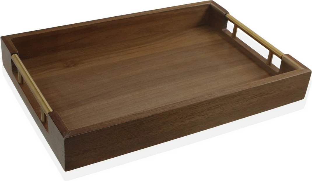 Tabaka druri Hermia, NTR0044, ngjyrë druri/bezhë, 38x26x5cm