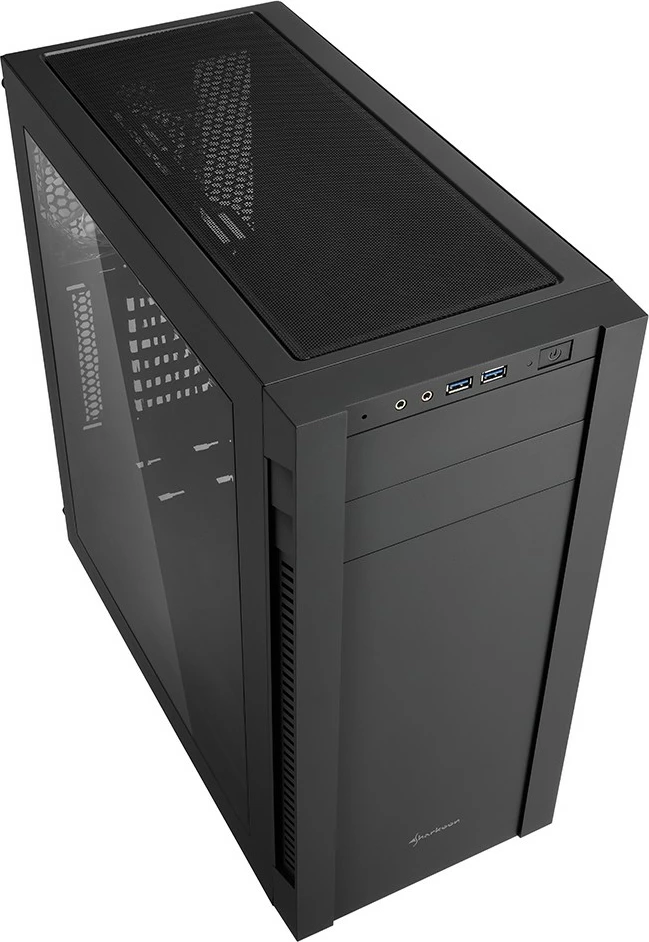 Kasë Sharkoon S25-W, Midi Tower, ATX, micro ATX, Mini-ITX, e zezë