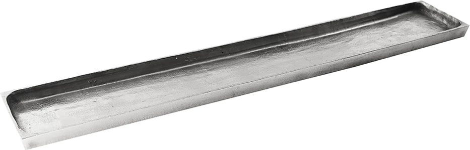 Tabaka dekorative STELLA, alumin, ngjyrë argjendi, 79x13x3 cm