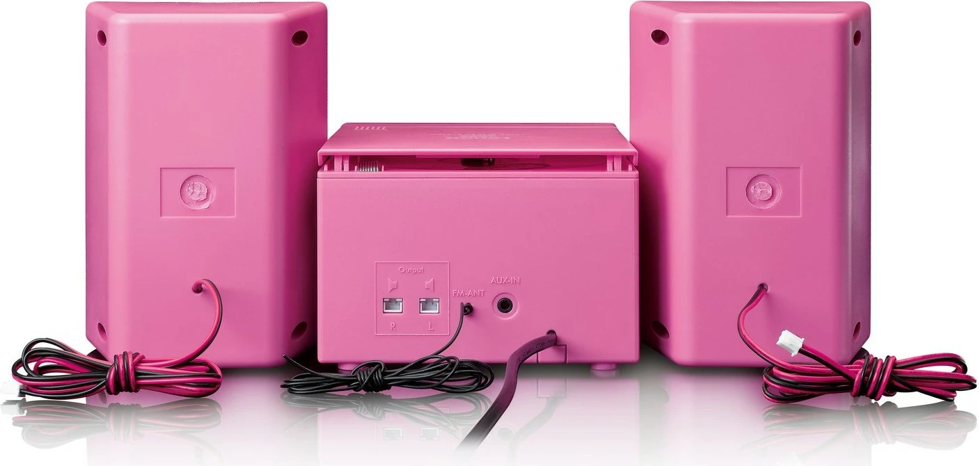 Altoparlantë Lenco MC-013, MP3, FM radio, AUX, rozë