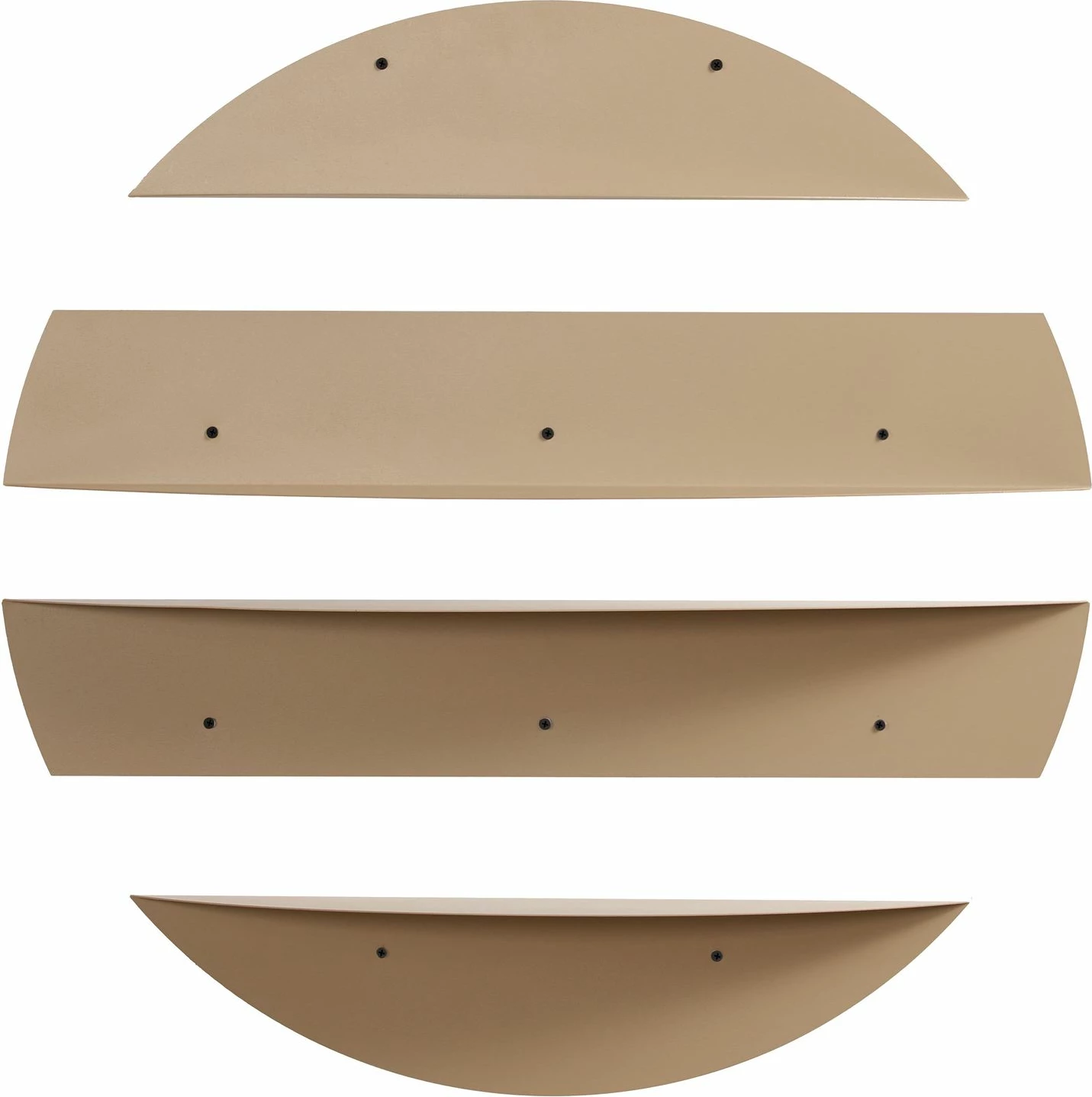 Raft dekorativ metalik për mur, ngjyrë taupe, Skye Decor, Vlnt118Cp