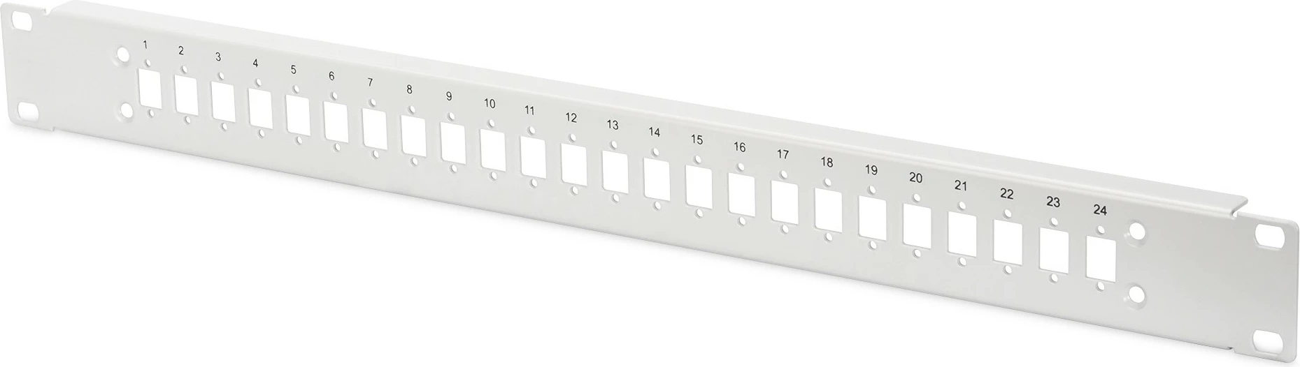 Pllakë frontale Digitus për 24 porta LC/DX, çelik, e bardhë