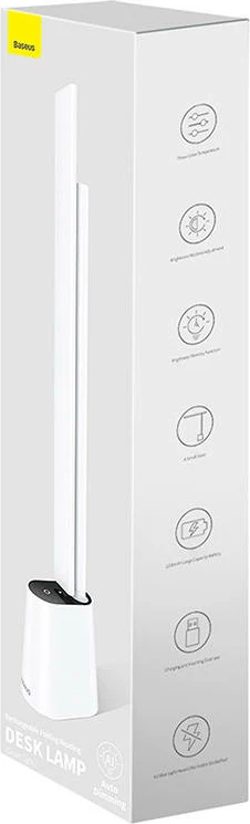Llambë tavoline Baseus DGZG-02, e palosshme, rikarikueshme, e bardhë