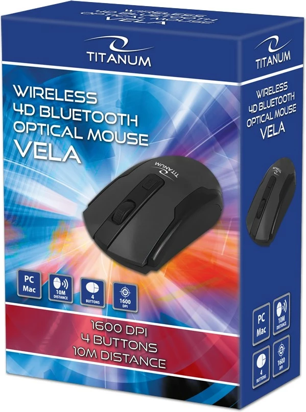 Maus optik pa tela Esperanza Vela TM123, Bluetooth, i zi