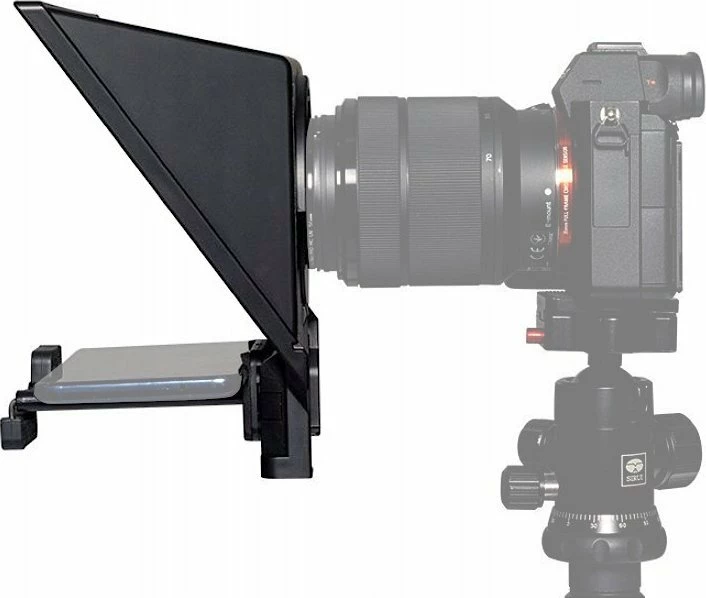 Teleprompter Feelworld TP2A 8\" me telekomandë Bluetooth, set adaptorë lente 8 copë, i zi