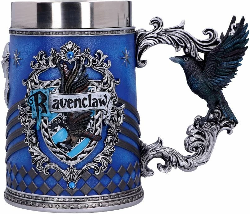 Mug NEMESIS NOW Harry Potter Ravenclaw 15.5 cm, rrëshirë me insert inox, i pikturuar me dorë, blu/bronzi