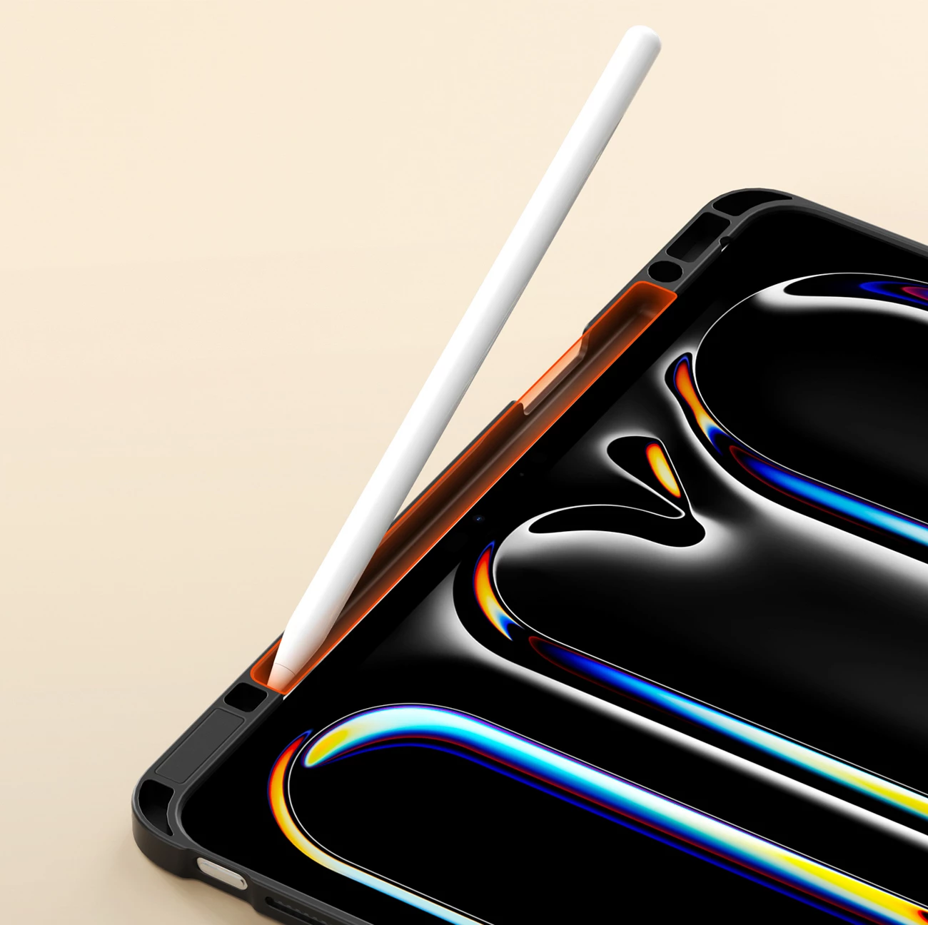 Mbështjellës Dux Ducis Vers për iPad Pro 13" (2024/2025), me stand dhe mbajtëse Apple Pencil, i zi