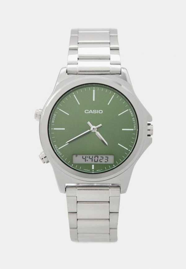 Orë dore Casio MTP-VC01D-3E, e argjendtë/gjelbër