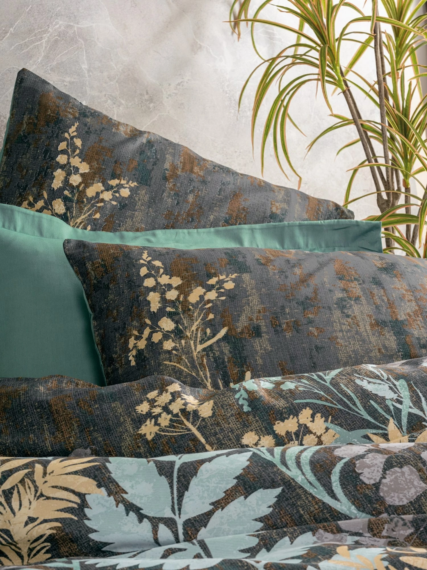 Set mbulesë për jorgan king, saten, ngjyrë mint, L'essentiel, Clorasa