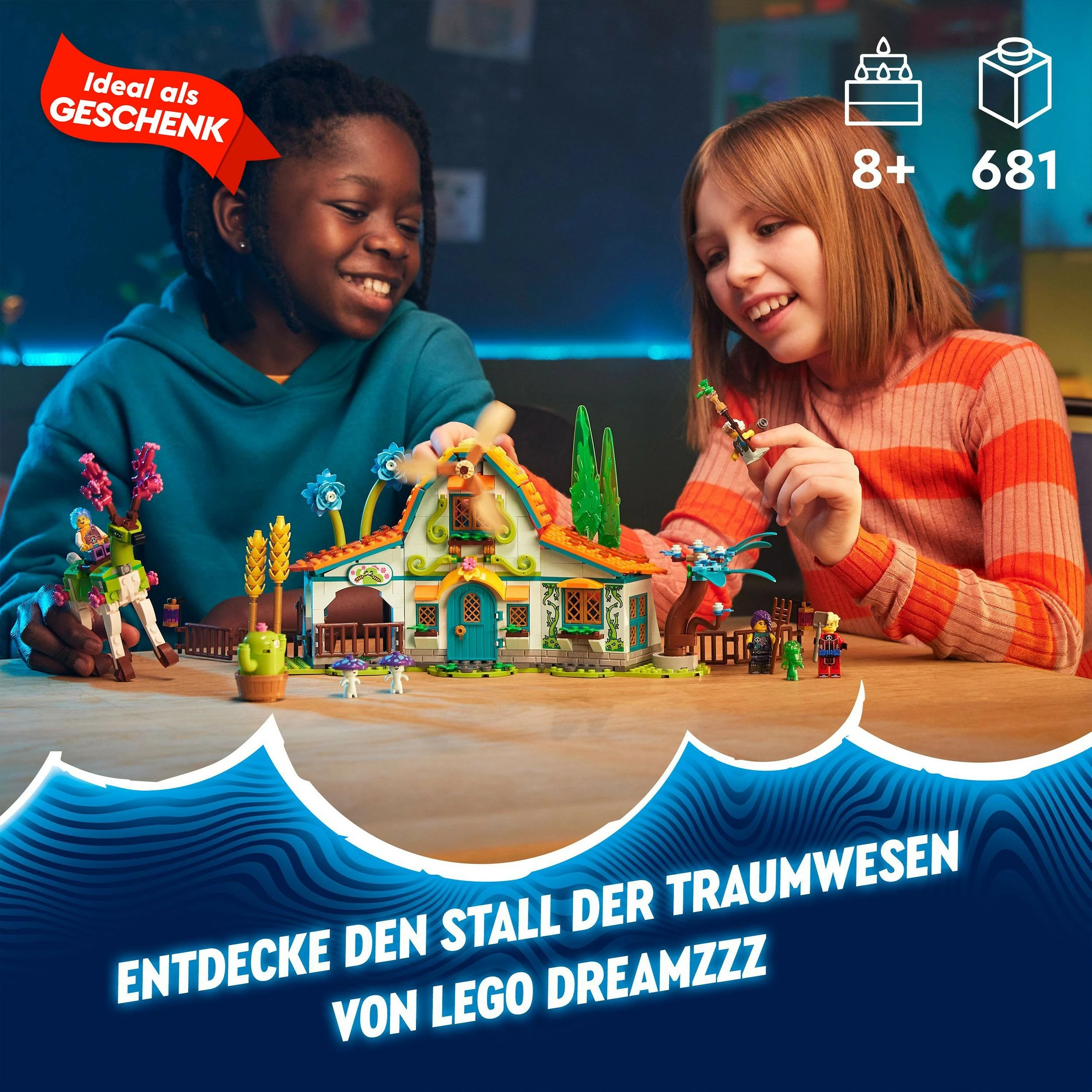 Set ndërtimi LEGO Stable of Dream Creatures, 681 pjesë, shumëngjyrësh