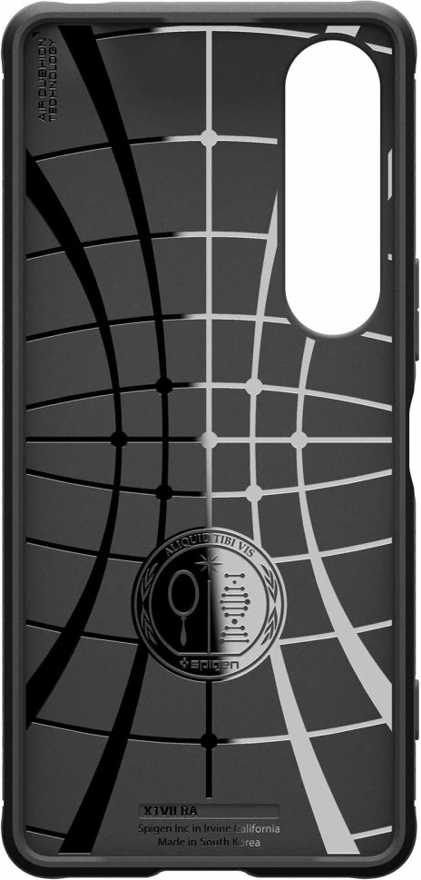 Mbështjellës Spigen Rugged Armor për Sony Xperia 1 VII, TPU i hollë me teksturë karbon, 1 copë, zi mat