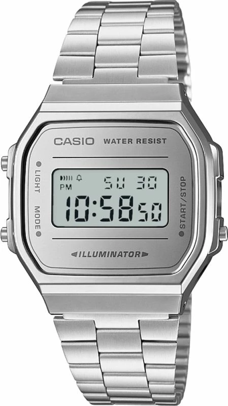 Orë dore për meshkuj Casio Vintage A168WEM-7EF, argjend