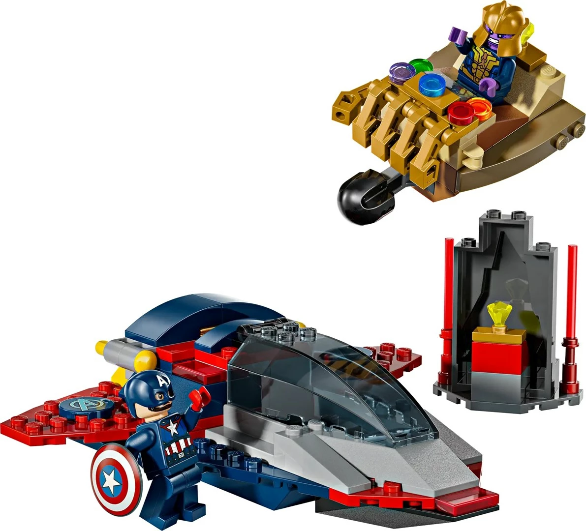 Set LEGO Marvel 76319 Captain America vs Thanos, 107 pjesë