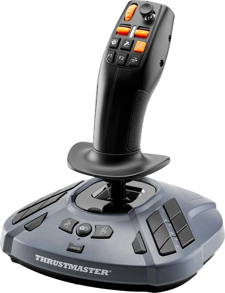 Joystick simulimi Thrustmaster SimTask FarmStick për Xbox/PC, 3 akse, 33 butona të programueshëm, levë throttle, gri/zi