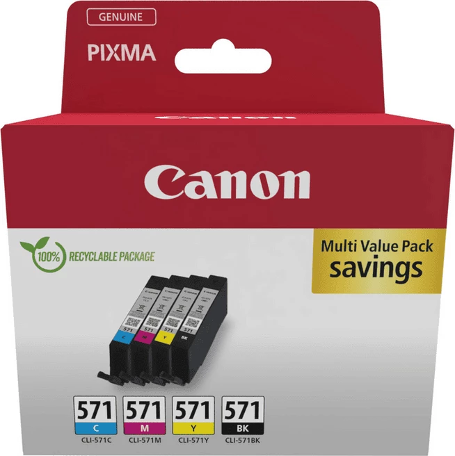 Fishekë boje Canon CLI-571 0386C008 7 ml, BK/C/M/Y, multipack
