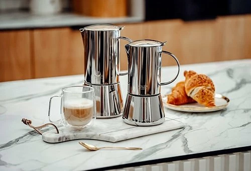 Aparat kafeje espresso (moka) Adler AD 4417, 620 ml (10 filxhanë), argjendtë