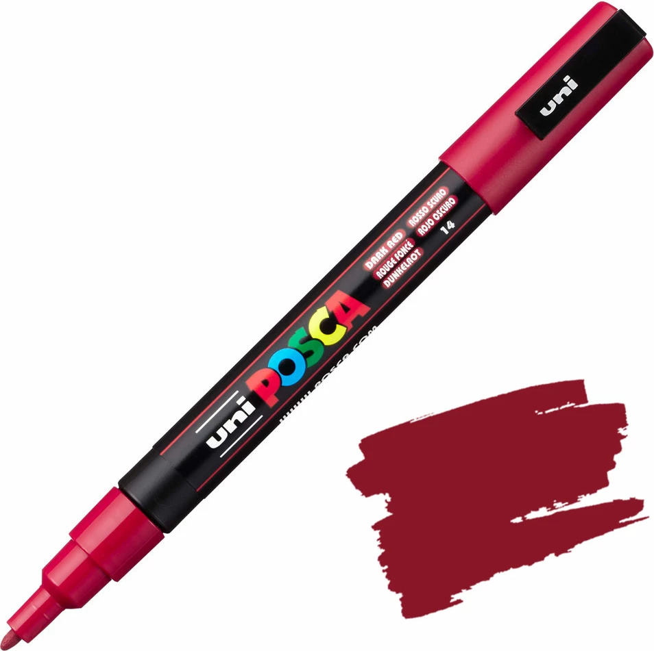 UNI-MARKER pc-3m POSCA DARK RED