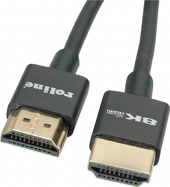 Kabllo HDMI ROLINE 8K Ultra HD me Ethernet, slim, 1.5 m, e zezë