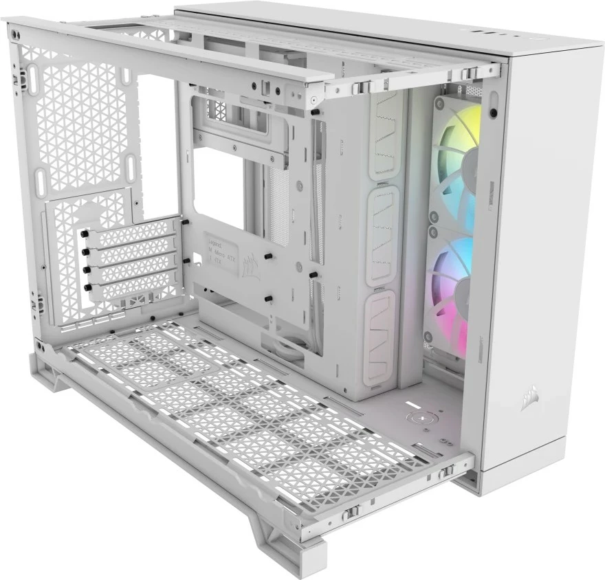 Kasë Corsair 2500X RGB Midi Tower mATX e bardhë