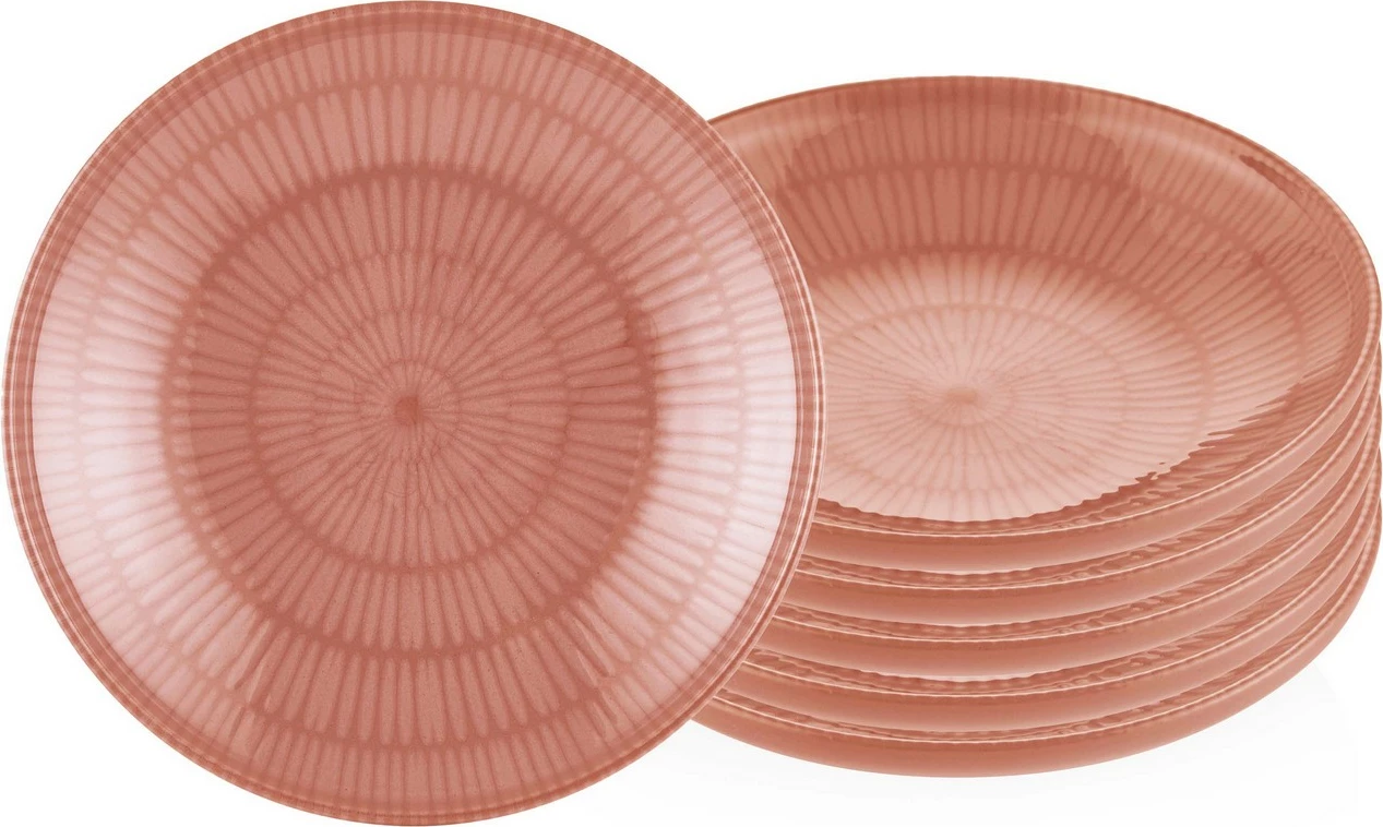 Set pjatash (6 copë), Hermia, NON0029, ngjyrë somon