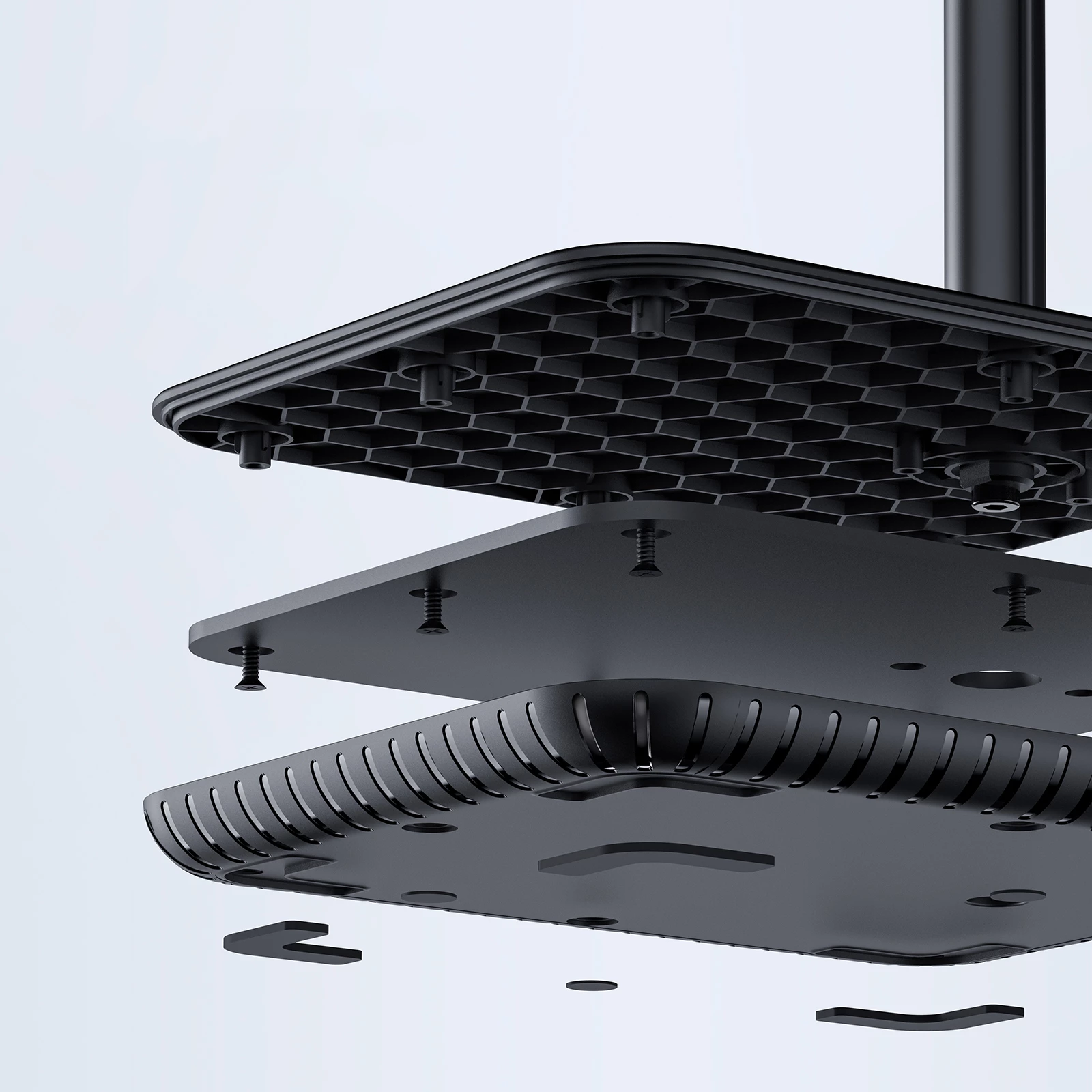 Mbajtës teleskopik Acefast E4 për tavolinë, për celularë dhe tabletë, 135-230mm, 360°, zi