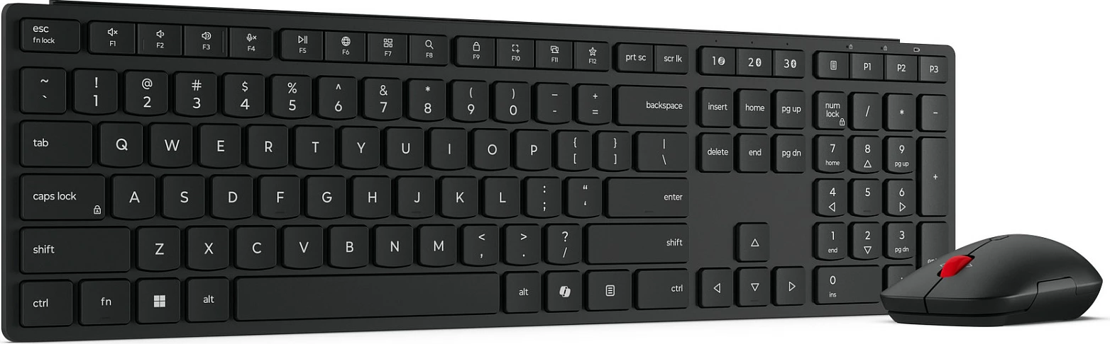 Set tastierë + maus Lenovo 4X31S04814, Wireless RF + Bluetooth, full-size, i zi