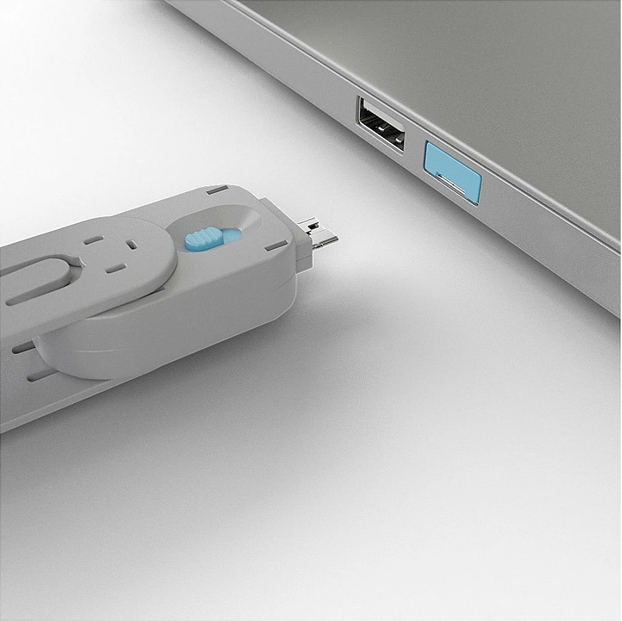 Çelës bllokues porte USB LINDY USB Type-A, blu