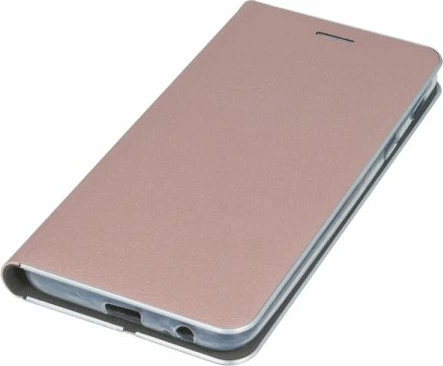 Mbështjellës flip HAVANA Premium 8432 për Huawei P30, me magnet, me xhep për kartë, rozë me skaj argjendi