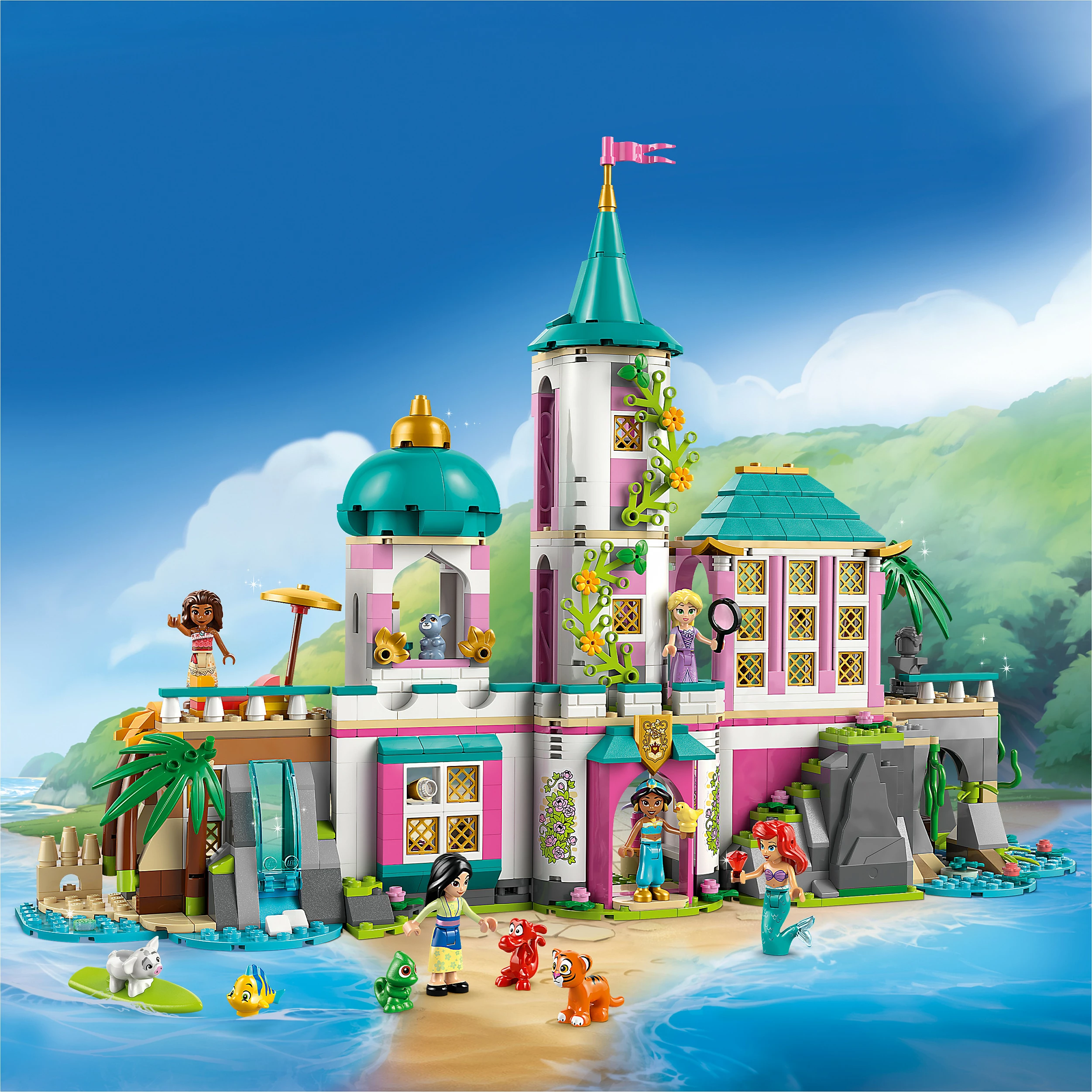 Set ndërtimi LEGO Disney Princess 43267 Princess Castle & Royal Pets, 787 copë, shumëngjyrësh