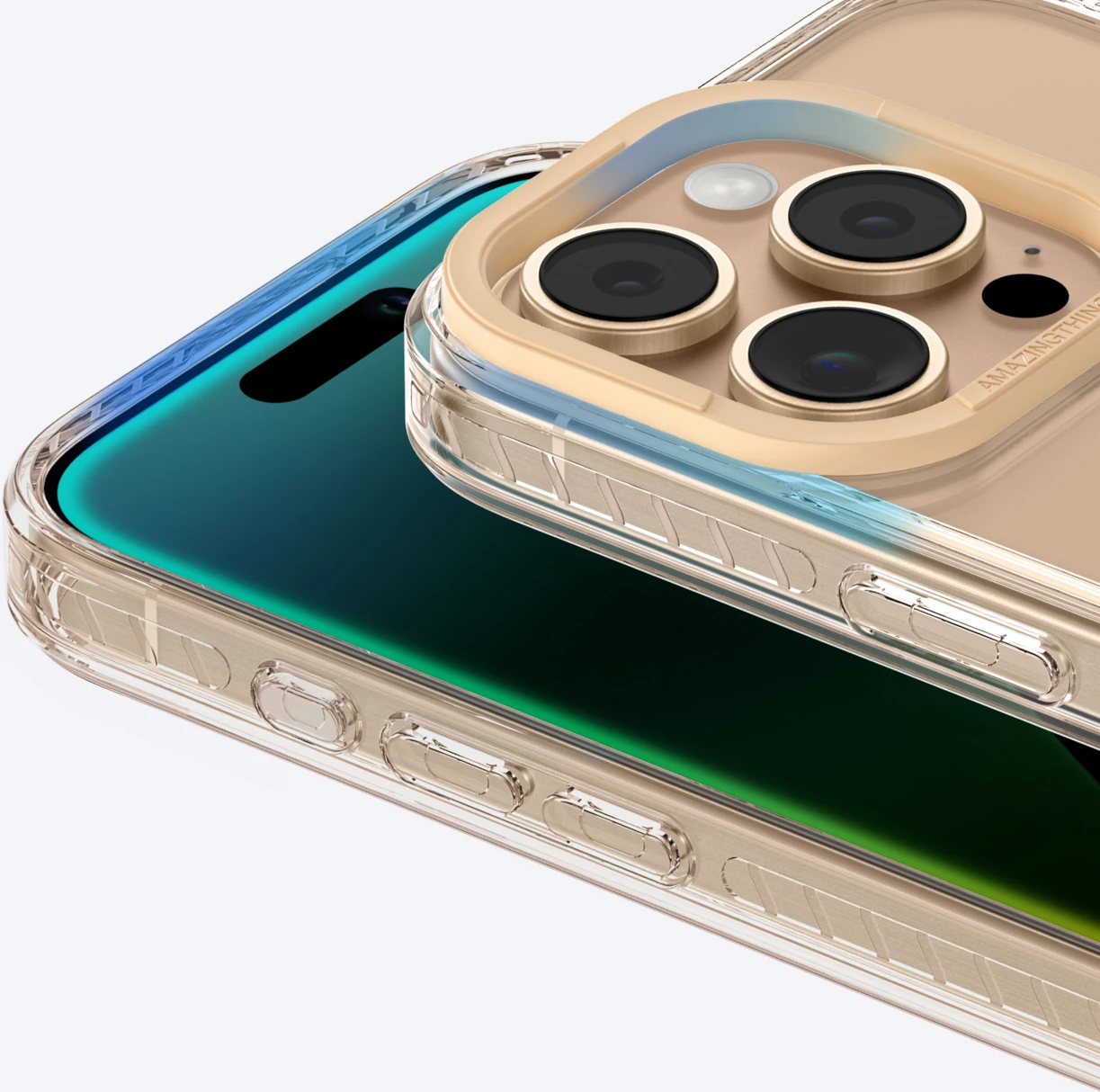 Mbështjellës AmazingThing Titan Pro Mag me unazë magnetike për iPhone 16 Pro Max, Rozë e artë