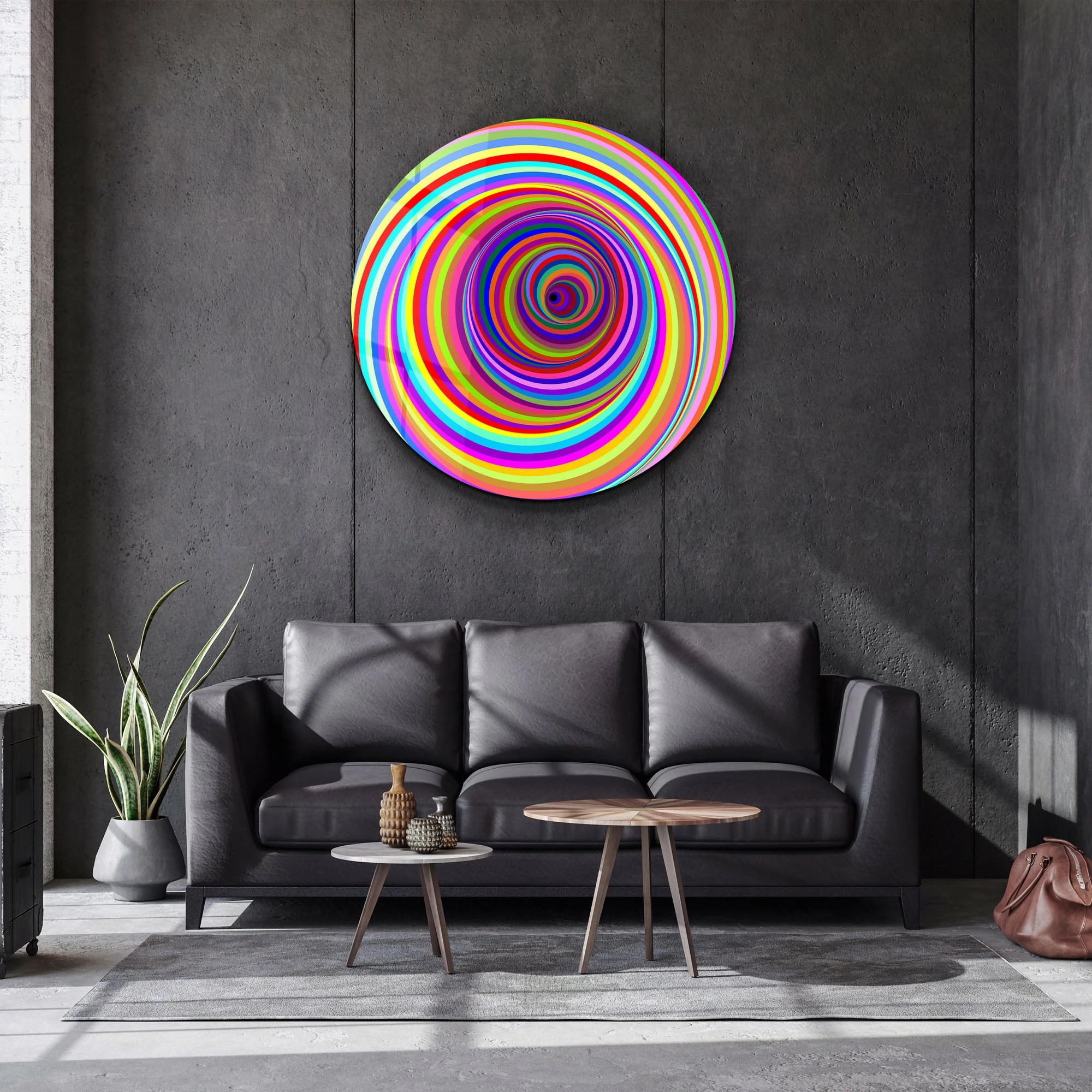 Pikturë dekorative prej xhami të temperuar, shumëngjyrëshe, SKR-9062, 80x80cm