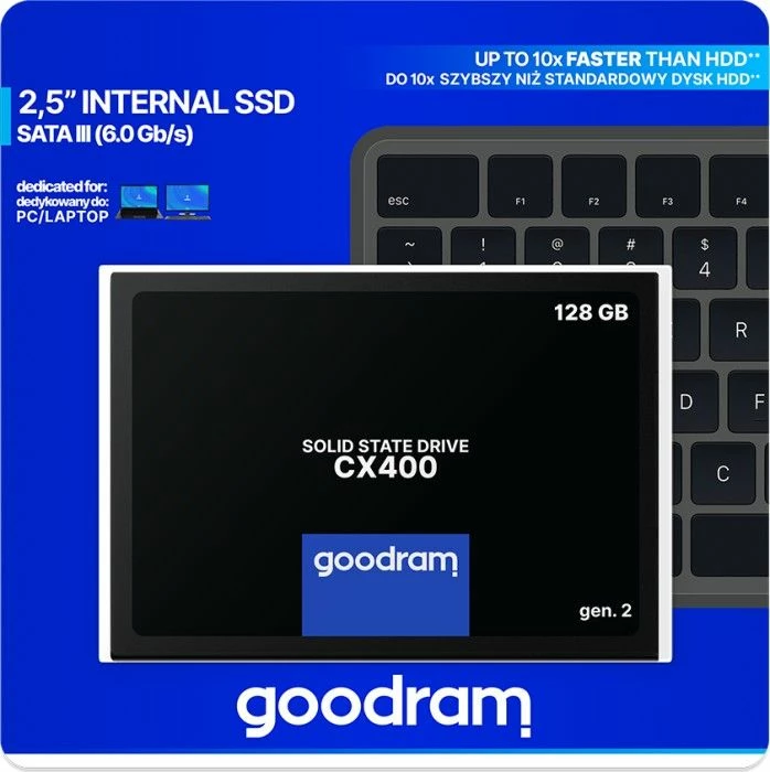 Disk SSD GoodRam CX400 gen.2 128GB 2.5" SATA III (SSDPR-CX400-128-G2)