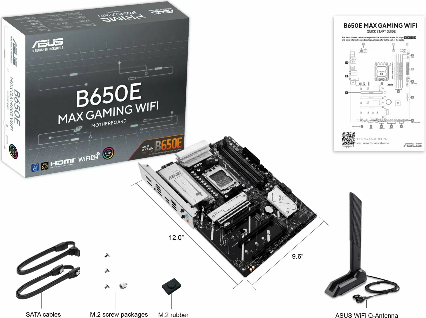 Pllakë amë Asus B650E MAX GAMING WIFI ATX DDR5 WiFi 6E