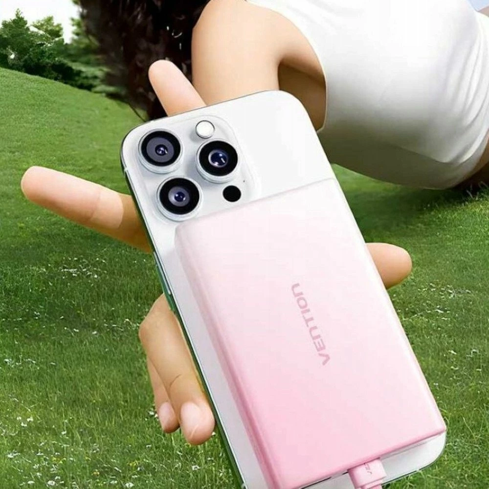 Powerbank Vention FHZJ0 10000mAh 22.5W me display, kafe (bakër)