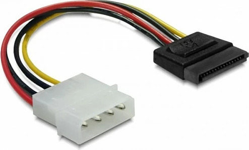 Kabllo rryme SATA DeLOCK, Molex 4-pin mashkull në SATA, 0.12 m
