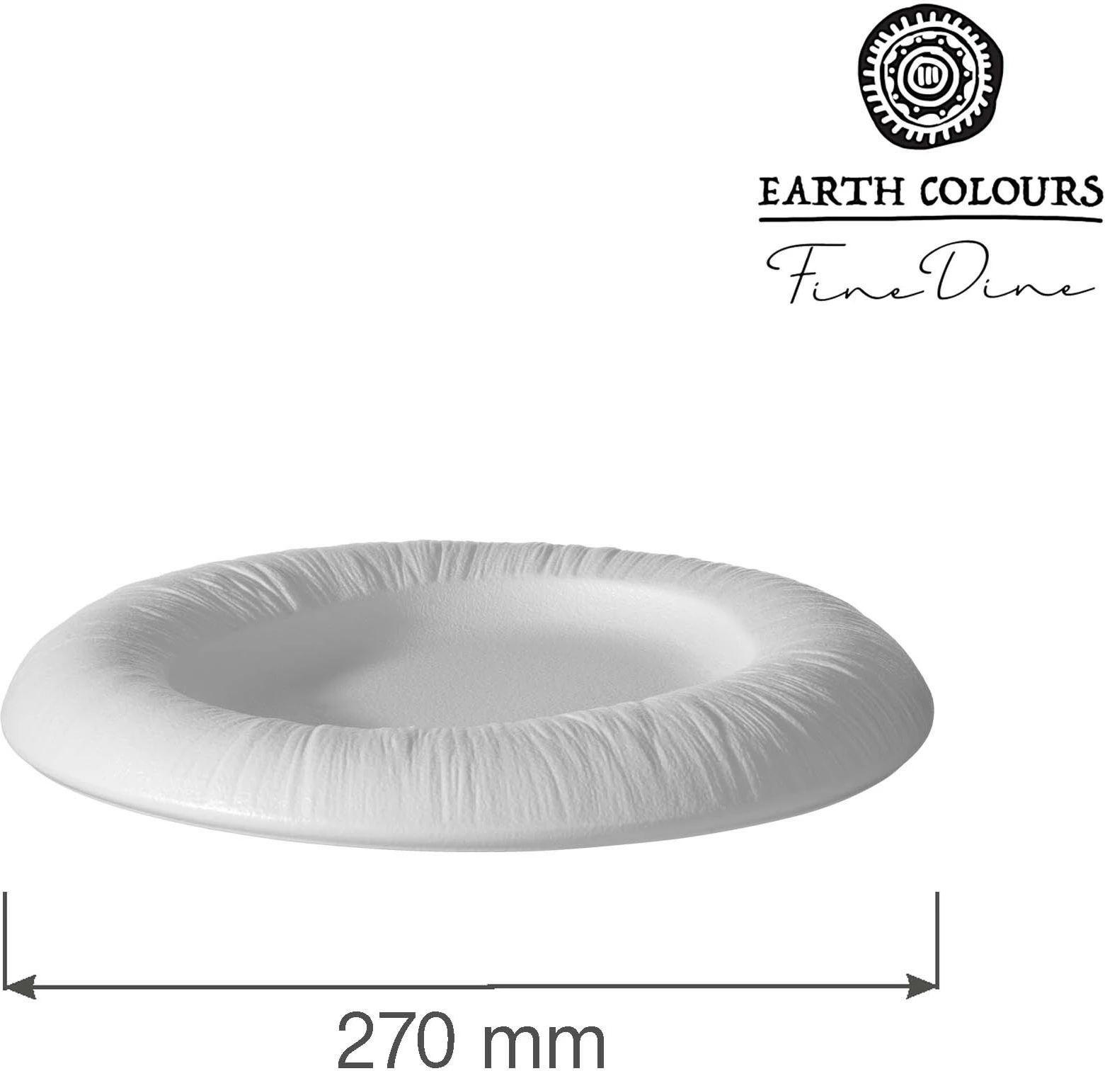 Pjatë gourmet Fine Dine Fiord 270 mm, e bardhë, set 3 copë