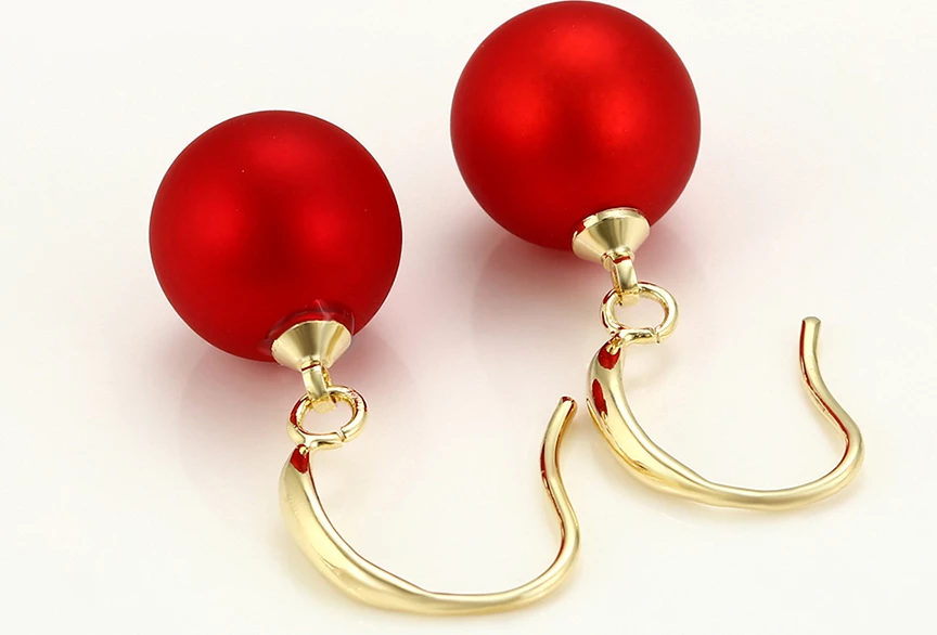 Vathë të praruar në ari 14 karatësh me gurë sintetik V14KGS, ari/kuq